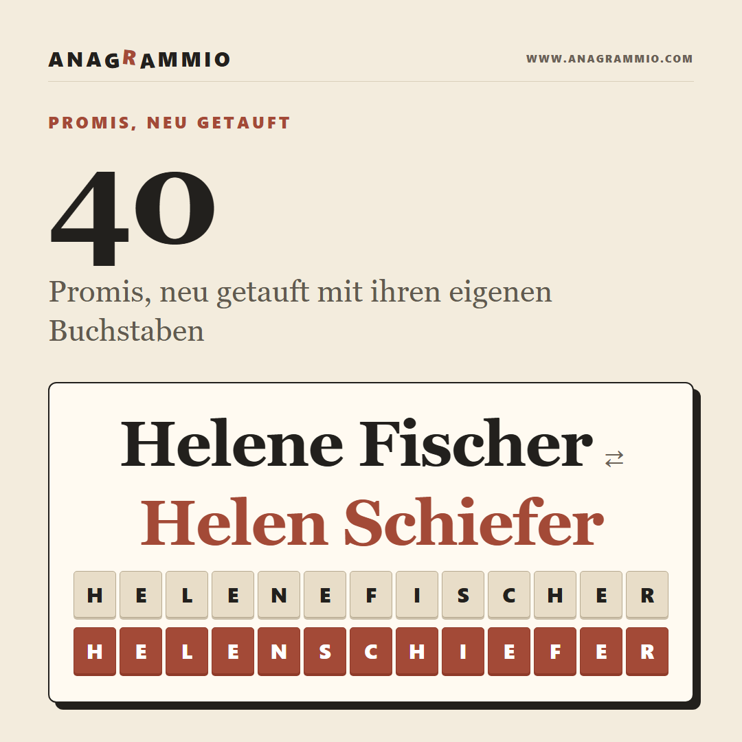 Helene Fischer Wird zu Helen Schiefer, Promis Neu Getauft