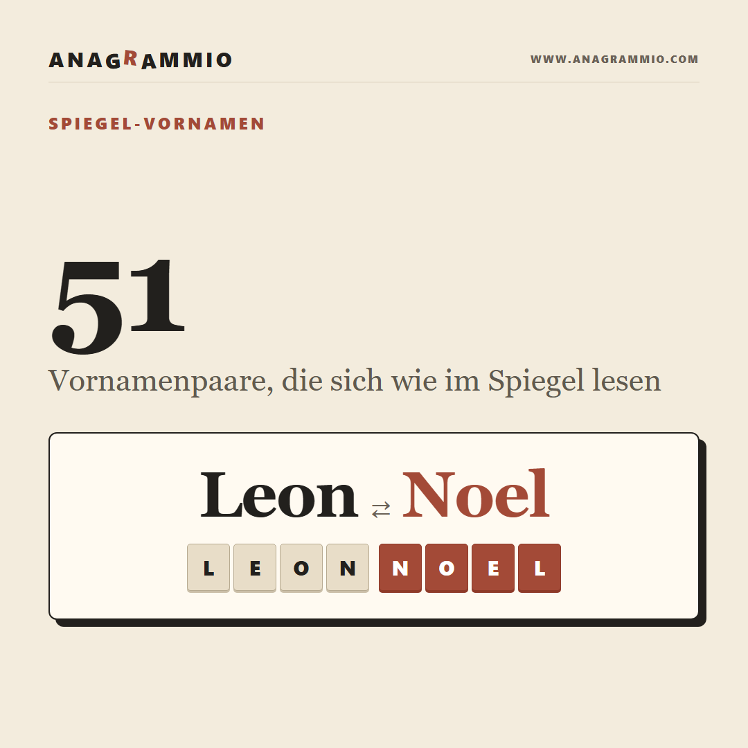 Rückwärts Gelesen, ein Anderer Vorname
